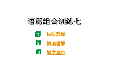 2024广东中考英语三轮冲刺 语篇组合训练七(课件)