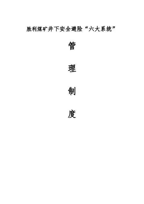 煤矿六大系统管理规定