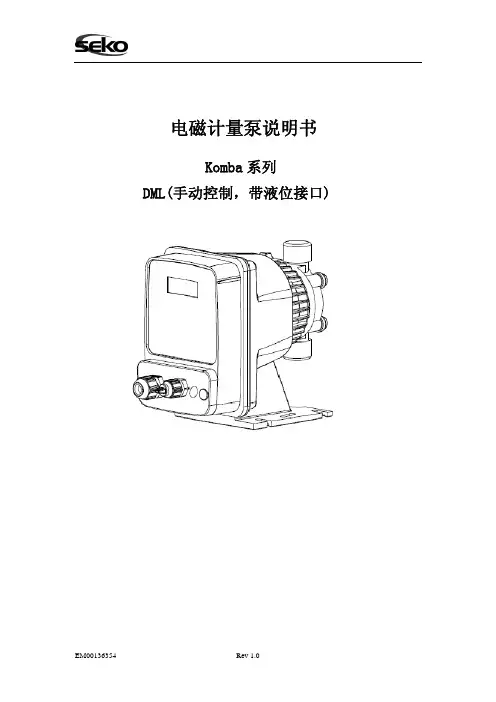 SEKO赛高DML200电磁隔膜计量泵说明书