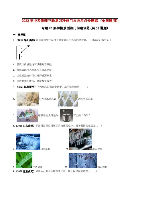 中考物理-专题03热学情景图热门问题训练(共37道题)