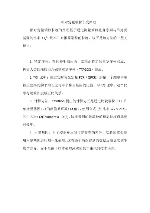 相对定量端粒长度原理
