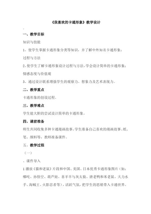 我喜欢的卡通形象