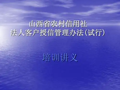 授信讲义
