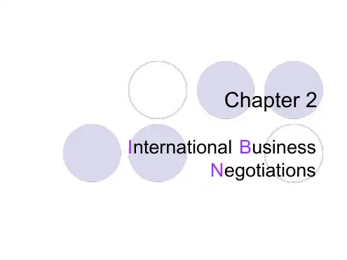 BusinessNegotiations国际商务谈判