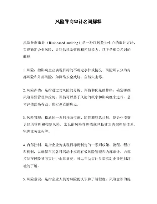 风险导向审计名词解释