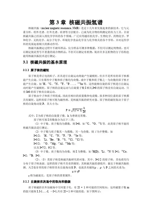 核磁共振氢谱总结