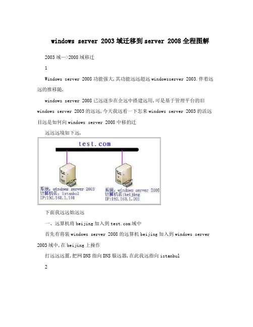 windows server 2003域迁移到server 2008全程图解