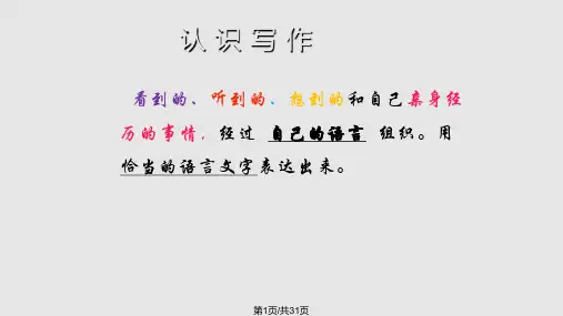 小学三年级作文入门指导PPT课件
