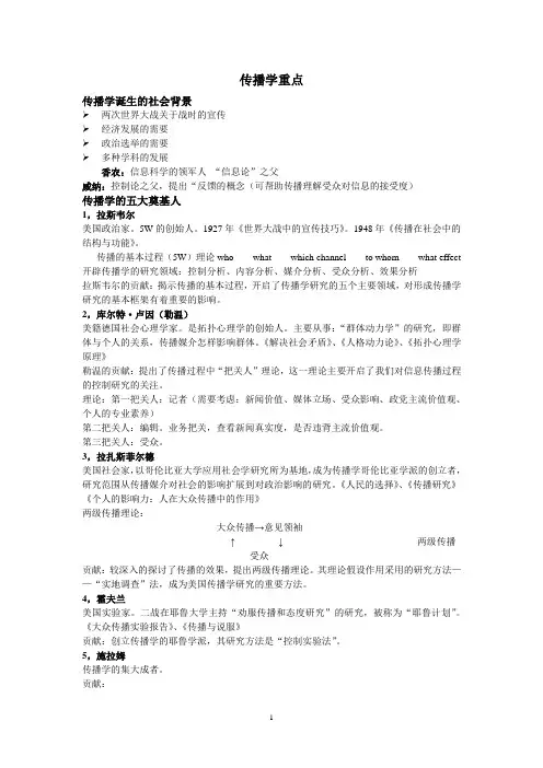 传播学重点