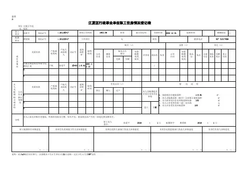 江夏区行政事业单位职工住房情况登记表A3版(5)
