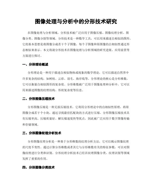 图像处理与分析中的分形技术研究