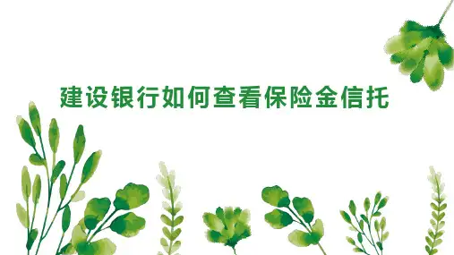 建设银行如何查看保险金信托
