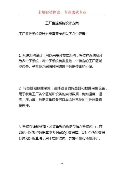 工厂监控系统设计方案 (2)