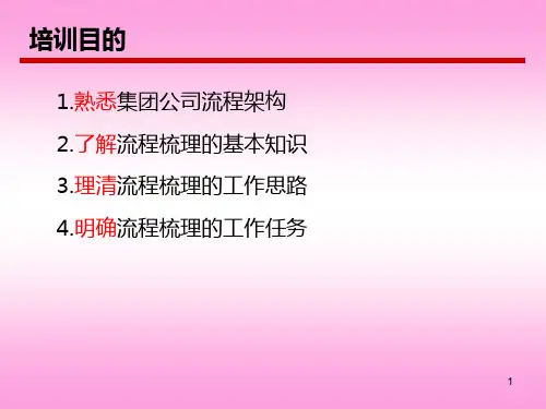 全面业务流程梳理相关情况简介ppt课件