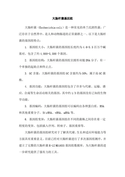大肠杆菌基因组
