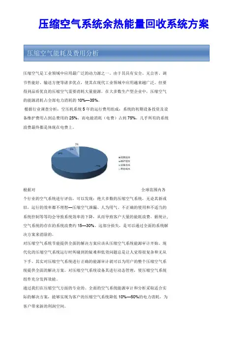 压缩空气系统余热能量回收系统方案