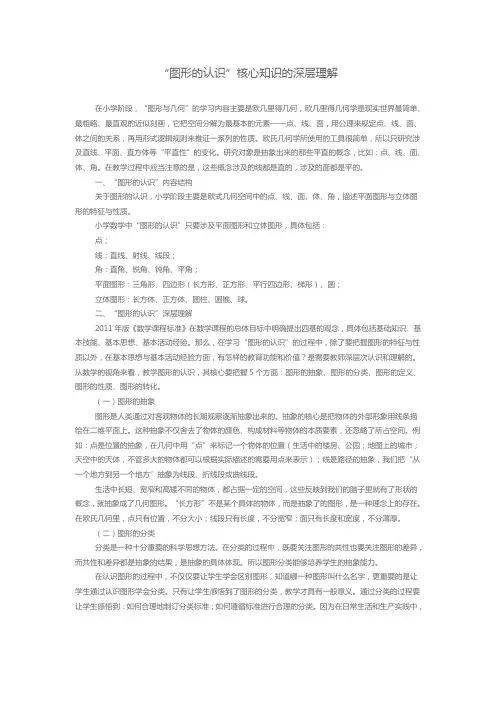 “图形的认识”核心知识