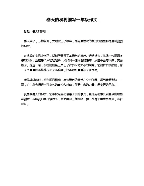 春天的柳树描写一年级作文