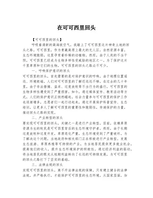 在可可西里回头