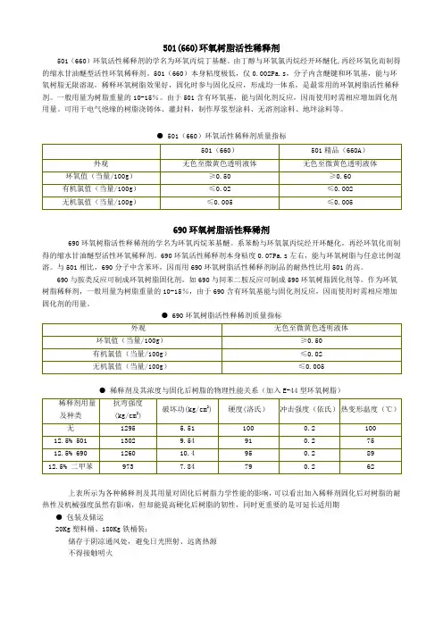 环氧树脂活性稀释剂