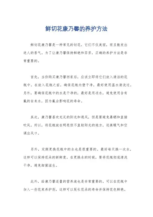 鲜切花康乃馨的养护方法