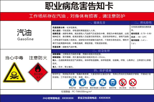 职业病危害风险告知卡_汽油