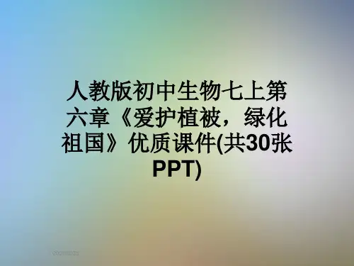 人教版初中生物七上第六章《爱护植被,绿化祖国》优质课件(共30张PPT)