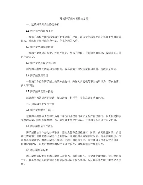 建筑脚手架专项整治方案