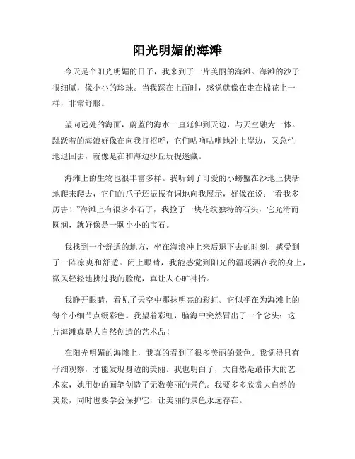 小学三年级作文这儿真美范文阳光明媚的海滩