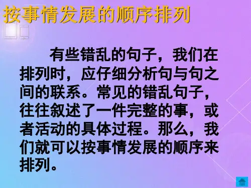二年级句子排序方法ppt课件