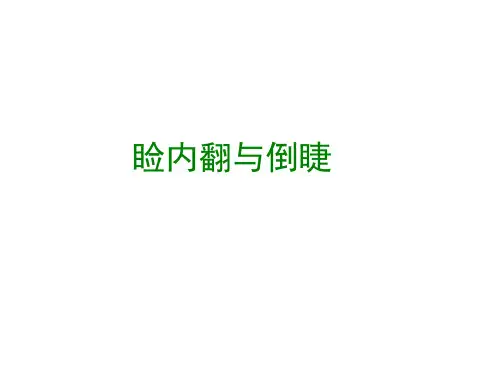 睑内翻与倒睫讲课课件2