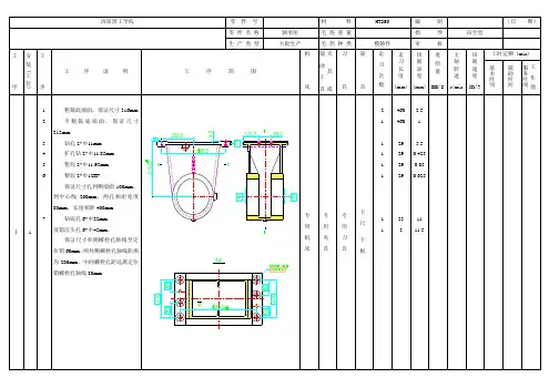 洛阳理工学院 轴承座工艺卡