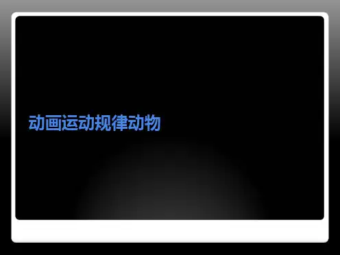 动画运动规律动物课件
