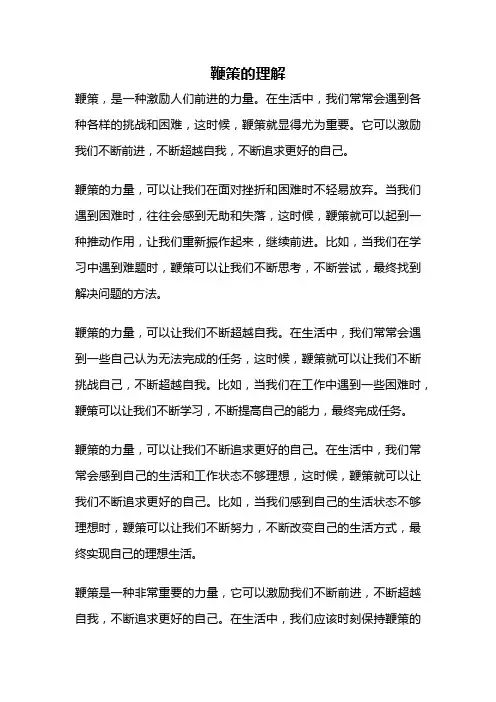 鞭策的理解