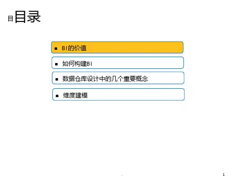 BI基础概念PPT课件