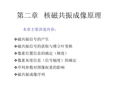 核磁共振成像原理ppt课件