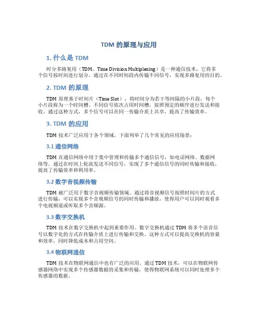 tdm的原理与应用