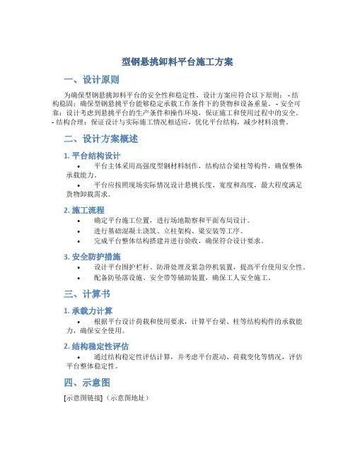 型钢悬挑卸料平台施工方案(含计算书、图)