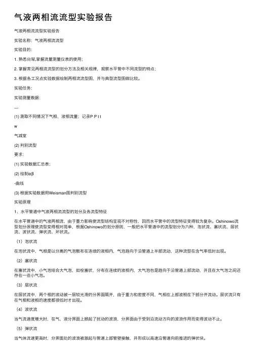 气液两相流流型实验报告