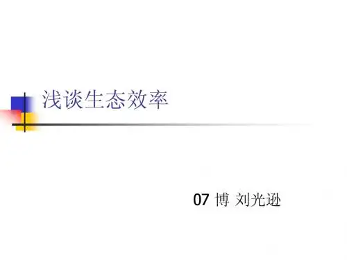 生态效率-刘光逊
