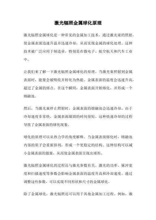 激光辐照金属球化原理