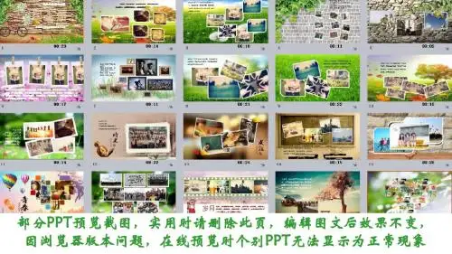 青春纪念册大学同学毕业纪念相册PPT模板【内嵌应景背景音乐】