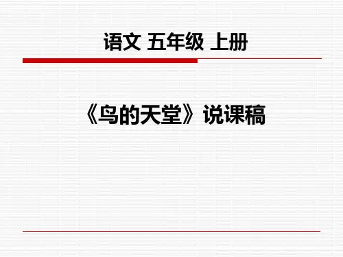 鸟的天堂(说课课件)部编版语文五年级上册