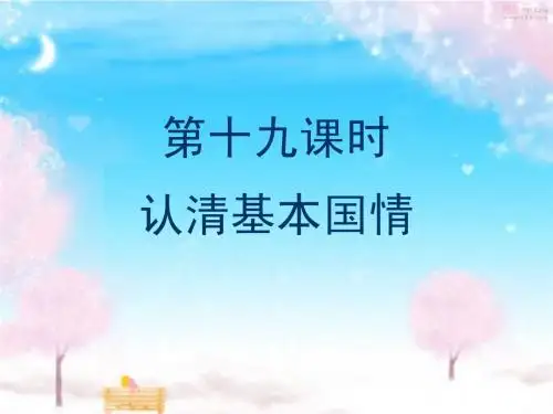 九年级思品第一轮复习第十九课时