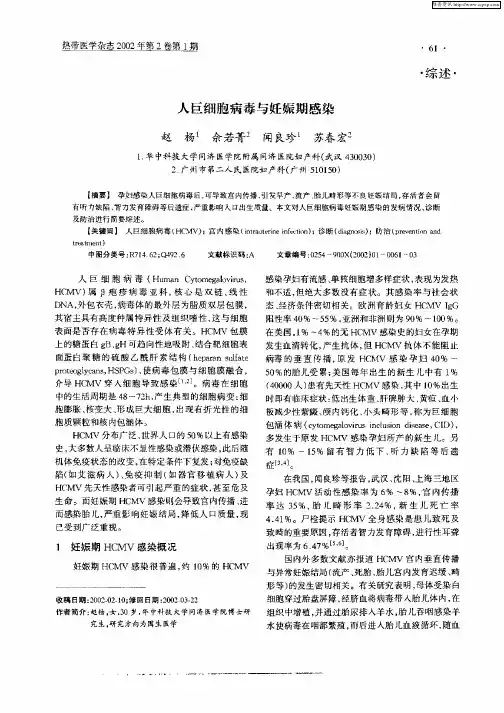 人巨细胞病毒与妊娠期感染