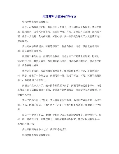 母鸡萝丝去散步优秀作文