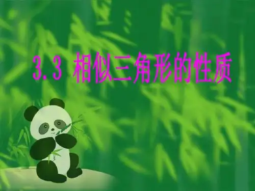 3.3(第七课时)相似三角形的性质