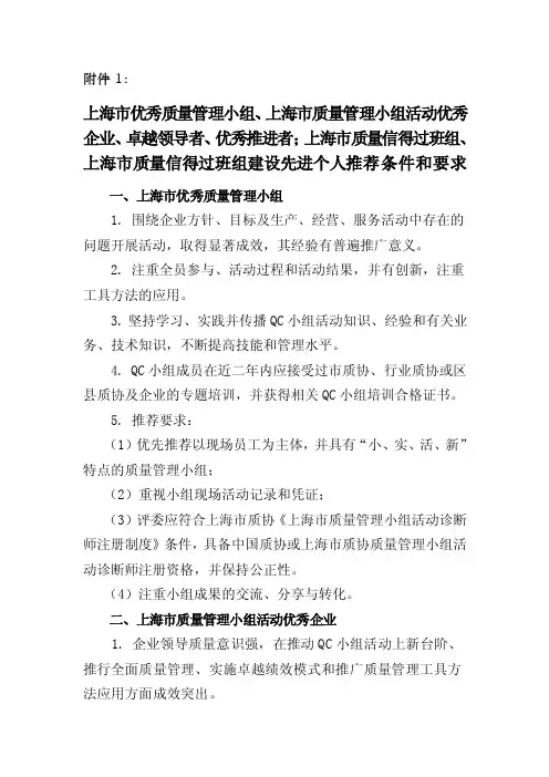 上海市质量信得过班组