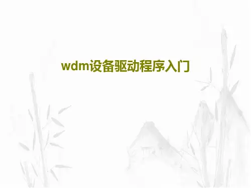 wdm设备驱动程序入门共39页文档
