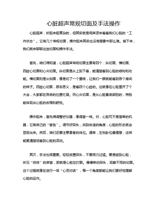心脏超声常规切面及手法操作